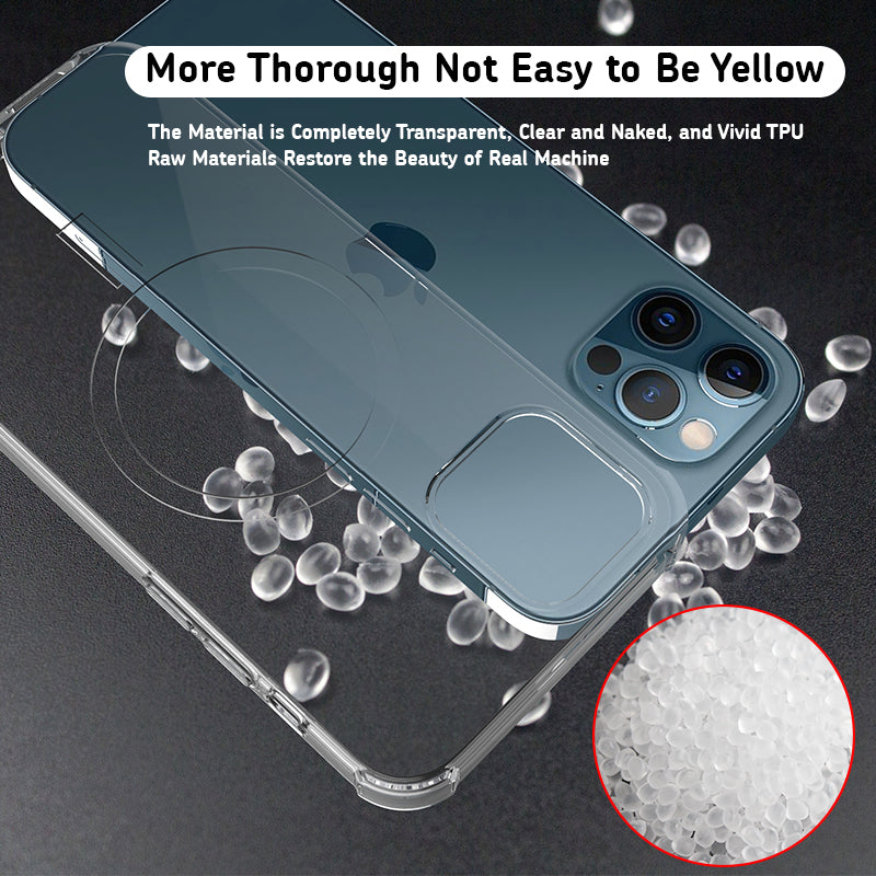 Transparent Magsafe iPhone 11 TPU Case Rotating Soundproof Airbag Anti-Drop