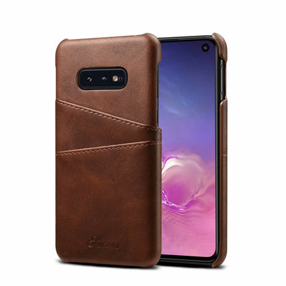 Clamshell Card Holder Galaxy S10e Leather Cover Anti-theft Swipe RFID