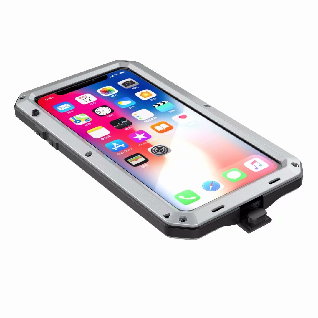 Tank Military iPhone XR Metal Case Anti-fall 360 Degree Full Protection 4-In-1