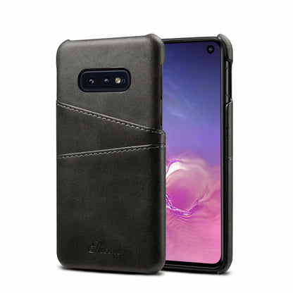 Clamshell Card Holder Galaxy S10e Leather Cover Anti-theft Swipe RFID