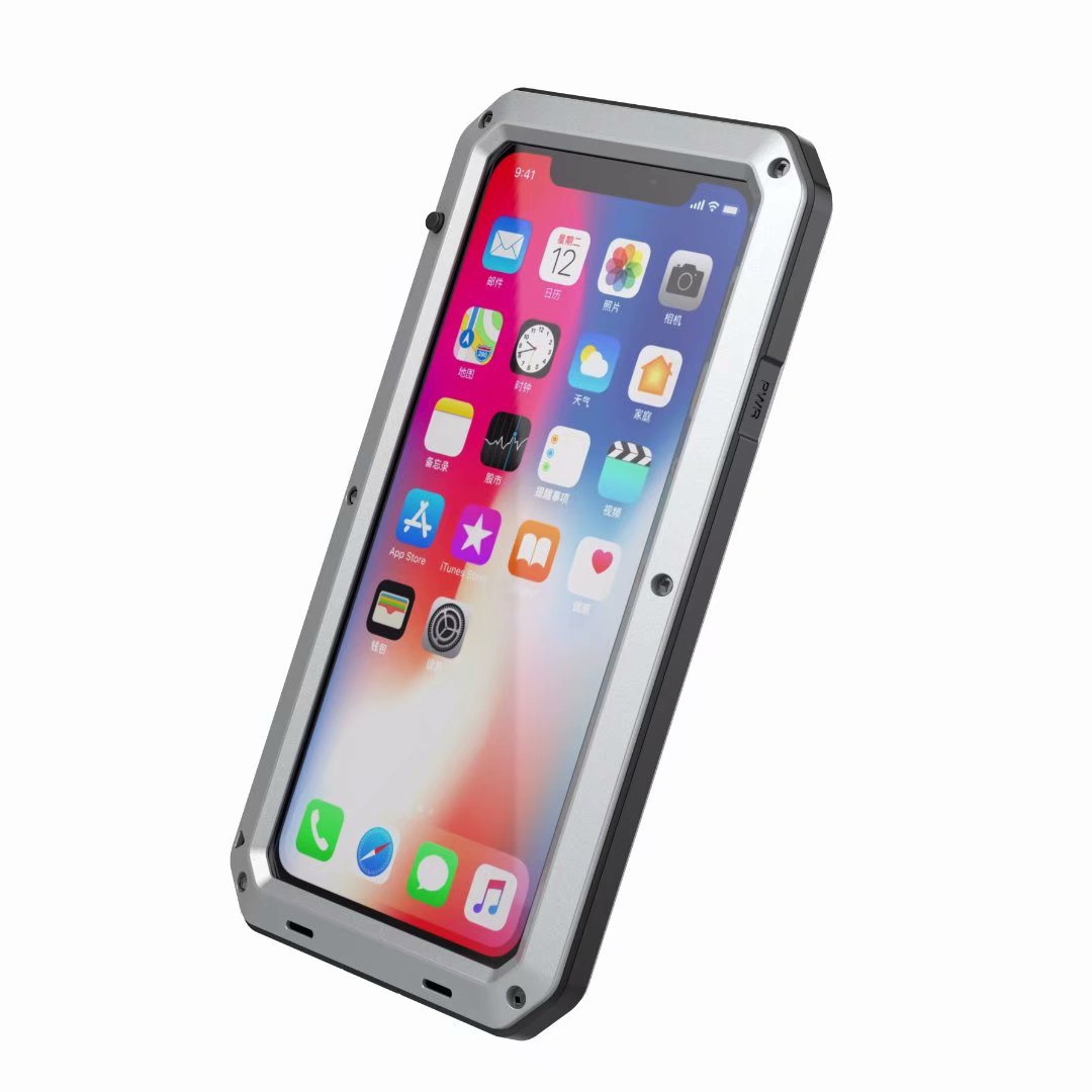 Tank Military iPhone XR Metal Case Anti-fall 360 Degree Full Protection 4-In-1