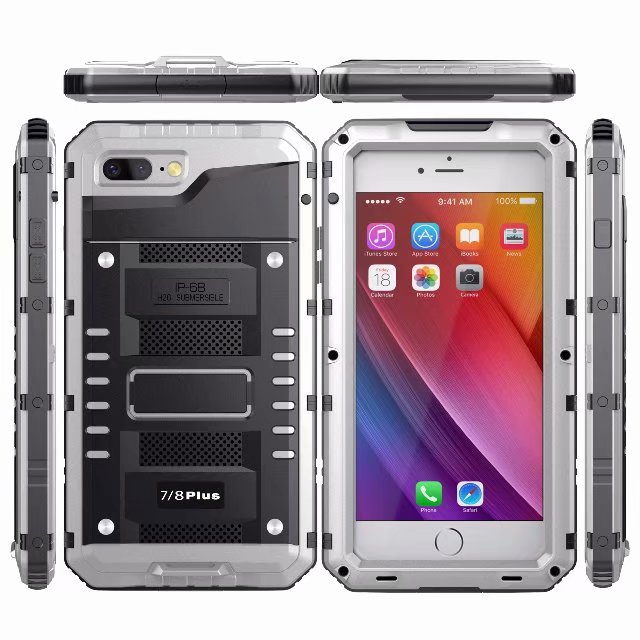 Wolf Warrior Apple iPhone SE 2020 Waterproof Case Metal 360 Degree Full Protection 4-In-1 Diving 2M