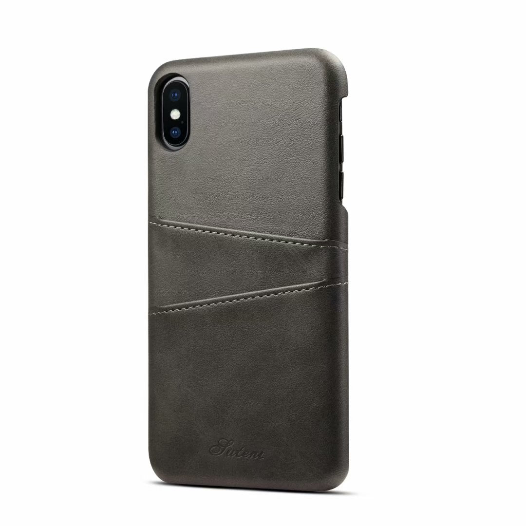 Clamshell Card Holder iPhone X Xs Leather Cover Anti-theft Swipe RFID