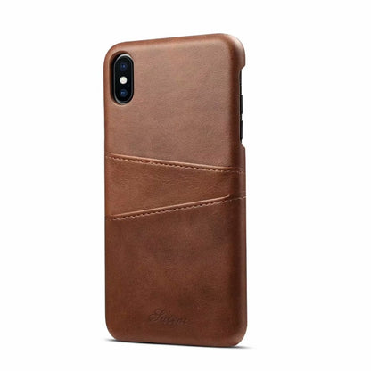 Clamshell Card Holder iPhone X Xs Leather Cover Anti-theft Swipe RFID