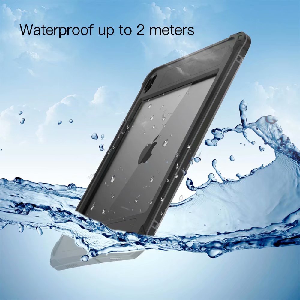 Swimming iPad Air 4 Waterproof Case Underwater 2M Rotatable Holder Layard