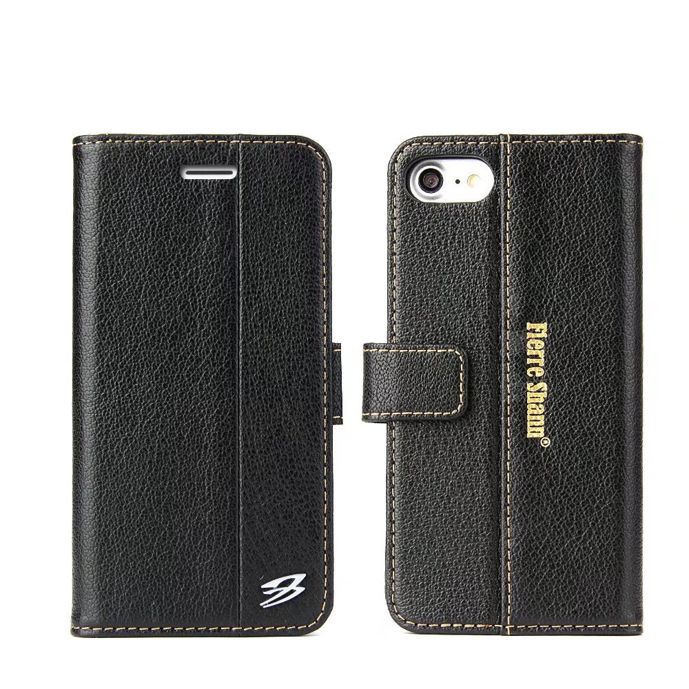 West Gun iPhone SE (2022) Genuine Leather Case Classical Wallet Stand