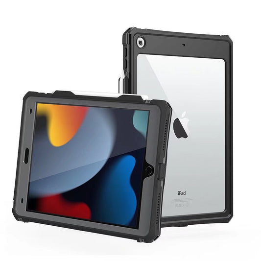 Swimming Underwater 2M iPad 9 Waterproof Case with Swivel 360 Rotatable