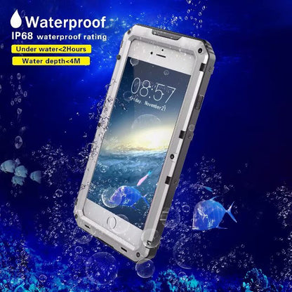 Wolf Warrior Apple iPhone 8 Plus Waterproof Case Metal 360 Degree Full Protection 4-In-1 Diving 2M