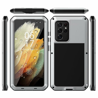 Tank Military Galaxy S21 Ultra Metal Case Anti-fall 360 Degree Full Protection 4-In-1