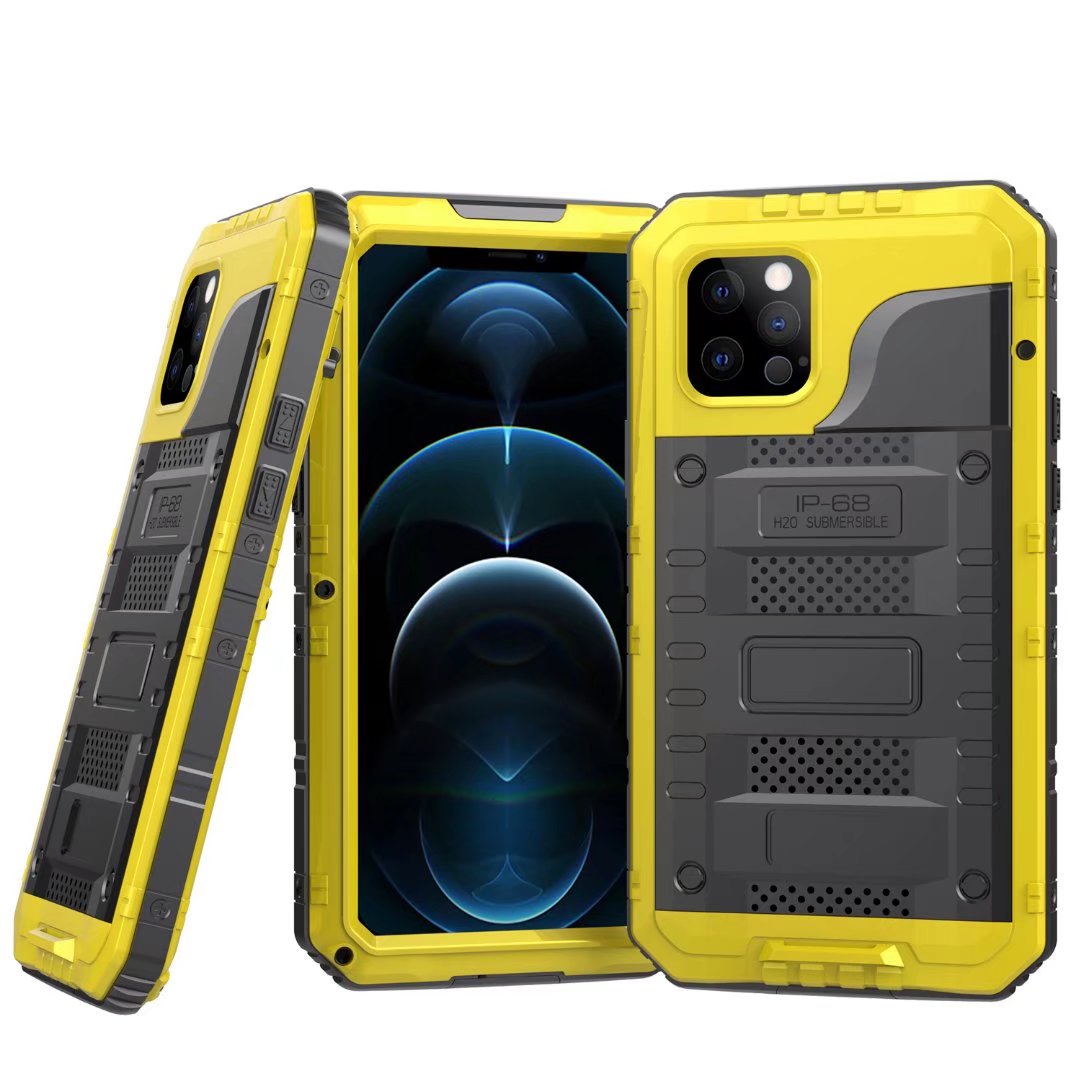 Wolf Warrior Apple iPhone 12 Pro Waterproof Case Metal 360 Degree Full Protection 4-In-1 Diving 2M