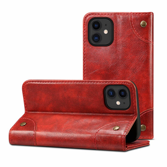 Baroque iPhone 12 Leather Case Magtic Flip Wallet Stand Business RFID