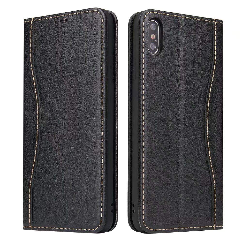 West Gun iPhone X Xs Genuine Leather Case Classical Wallet Stand