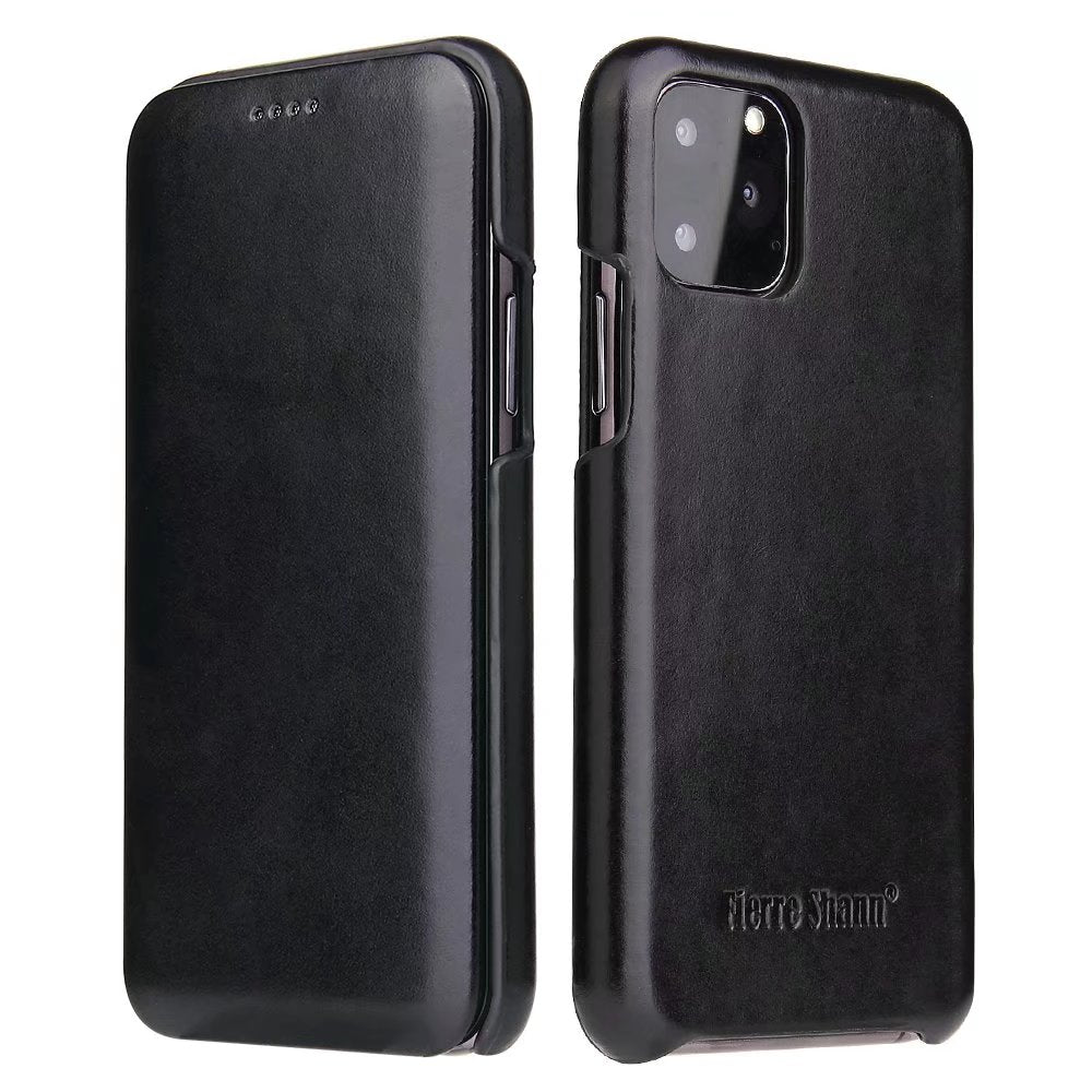 Flip Shape iPhone 11 Genuine Leather Case Individuality Business