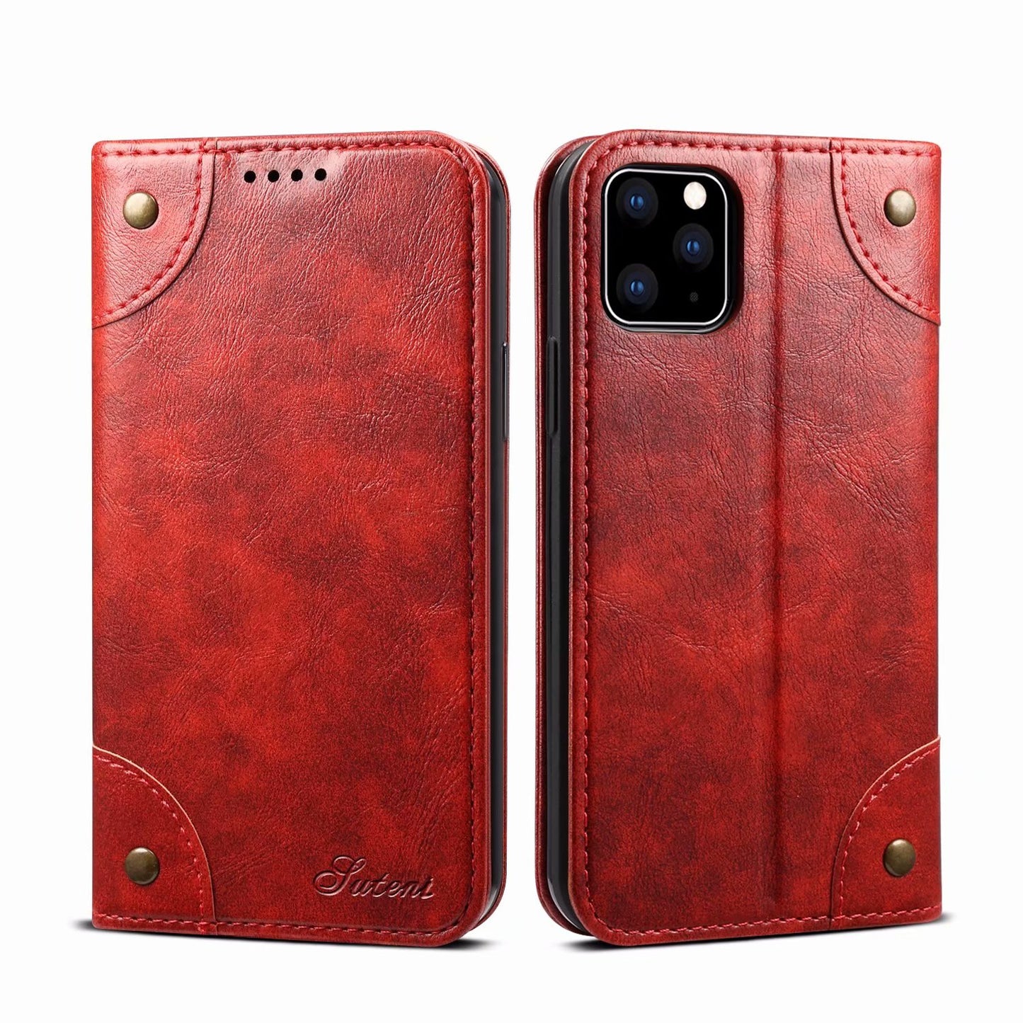 Baroque iPhone 11 Pro Max Leather Case Magtic Flip Wallet Stand Business RFID