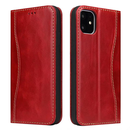 West Gun iPhone 11 Pro Max Genuine Leather Case Classical Wallet Stand