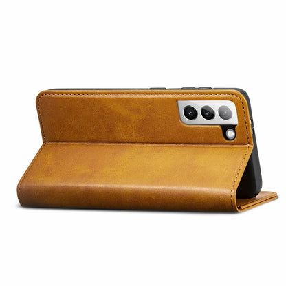 Simple Wallet Galaxy S21 FE Leather Case RFID Anti-lost Magtic Stand Business