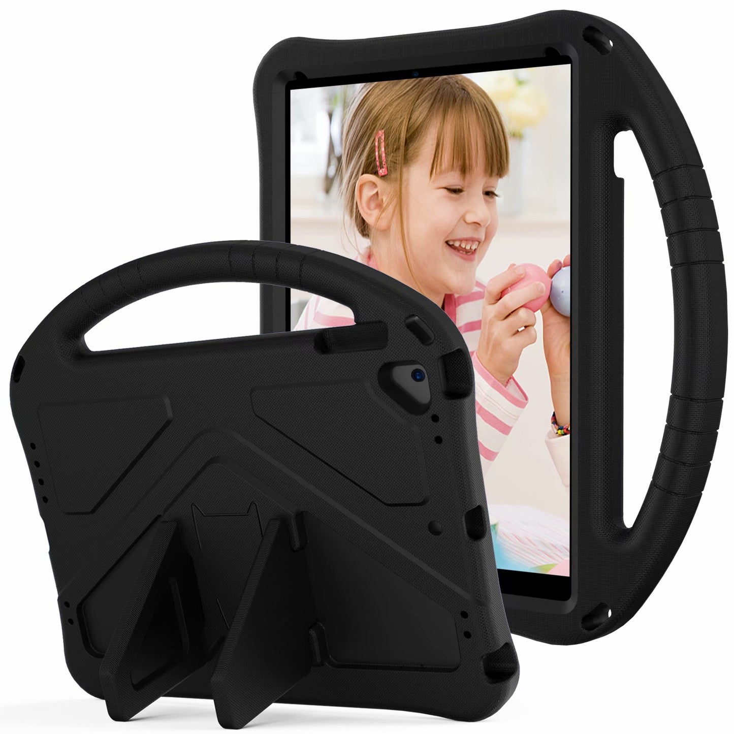 Great Flying Man iPad 5 EVA Case Hand Handle Stand Military Protection Kids Safety