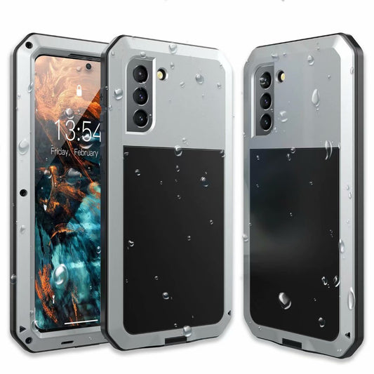 Tank Military Galaxy S21 Metal Case Anti-fall 360 Degree Full Protection 4-In-1