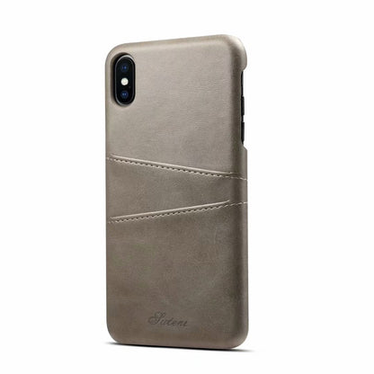 Clamshell Card Holder iPhone X Xs Leather Cover Anti-theft Swipe RFID