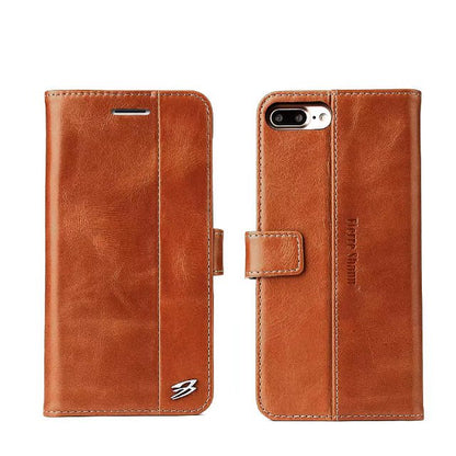 West Gun iPhone 8 Plus Genuine Leather Case Classical Wallet Stand