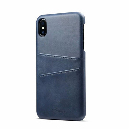 Clamshell Card Holder iPhone X Xs Leather Cover Anti-theft Swipe RFID