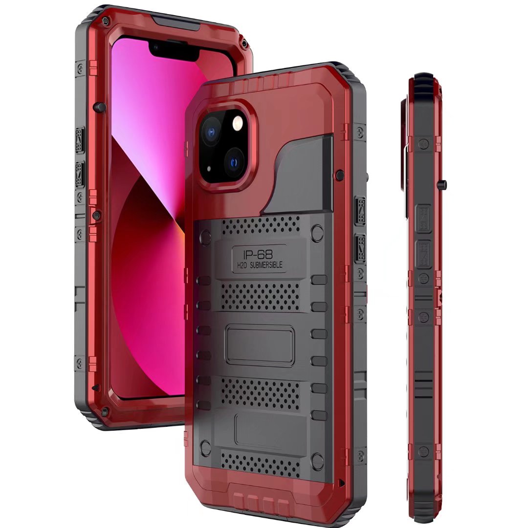 Wolf Warrior Apple iPhone 13 Waterproof Case Metal 360 Degree Full Protection 4-In-1 Diving 2M