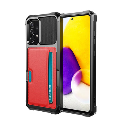 Car Magnetism Galaxy A52 TPU Cover with Leather Card Holder Slim