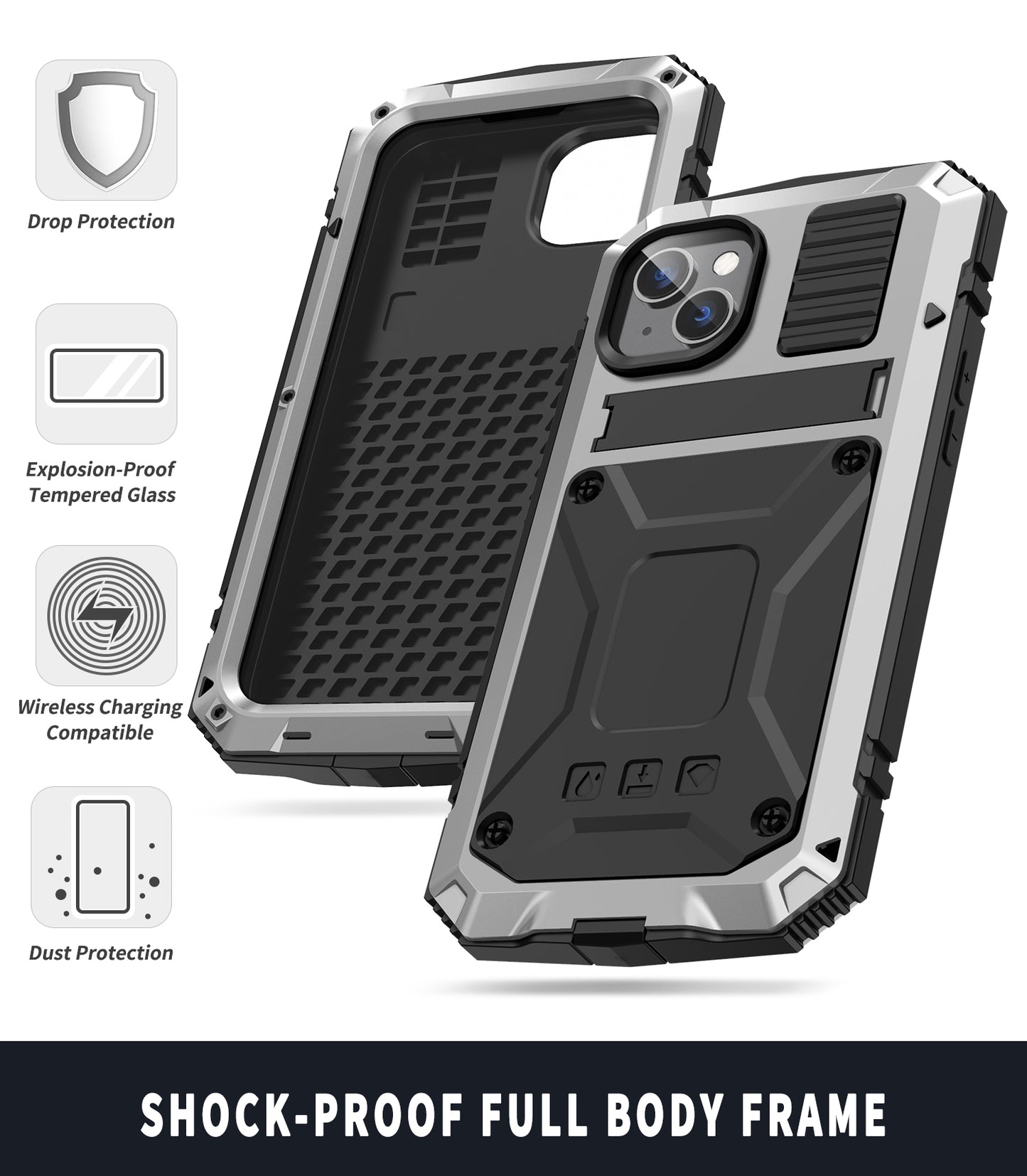 SHELLBOX Vajra Shockproof iPhone 14 Plus Metal Case