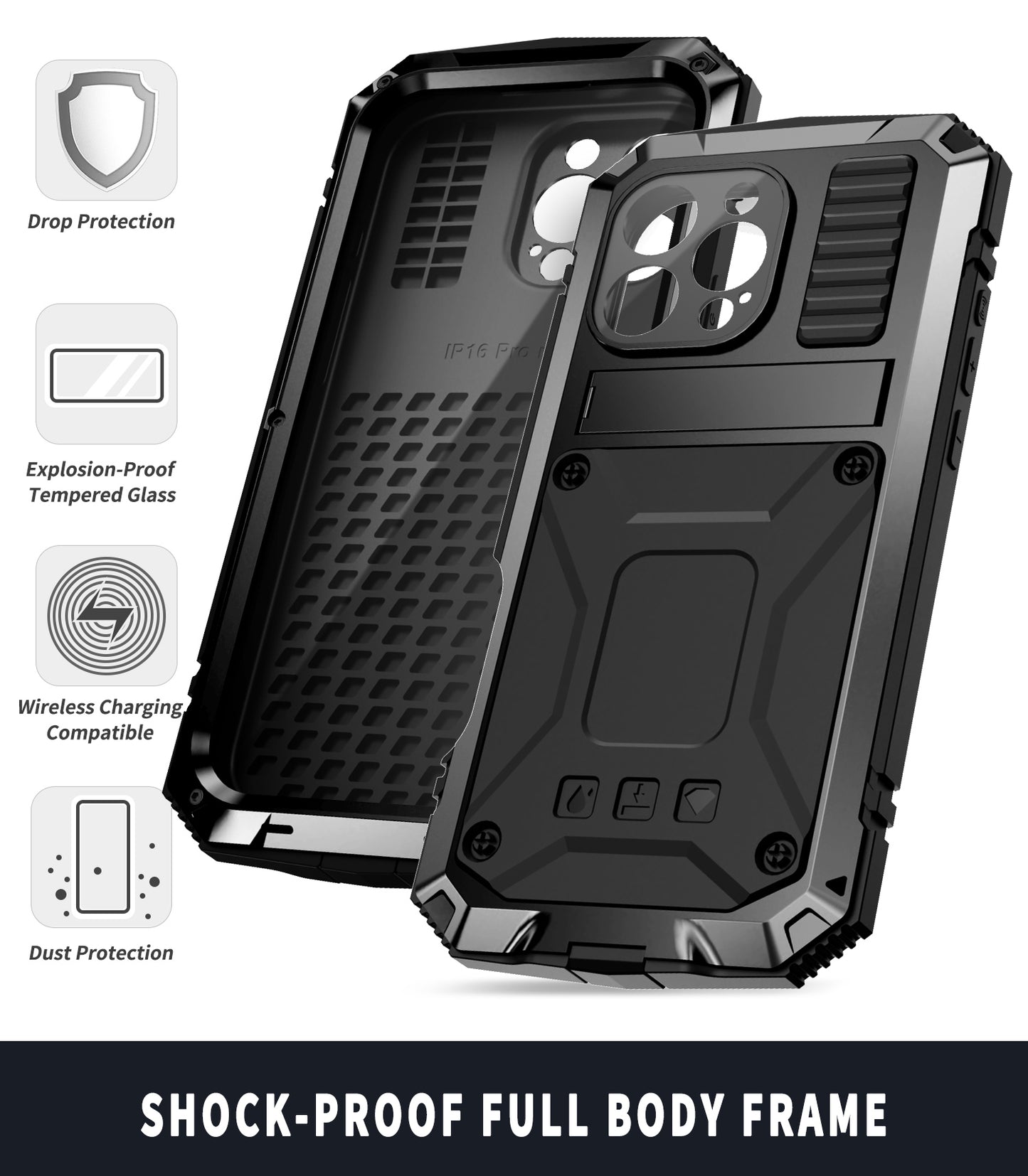 SHELLBOX Vajra Shockproof iPhone 16 Pro Metal Case