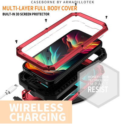 SHELLBOX Lens Protection Military iPhone 15 Pro Metal Case