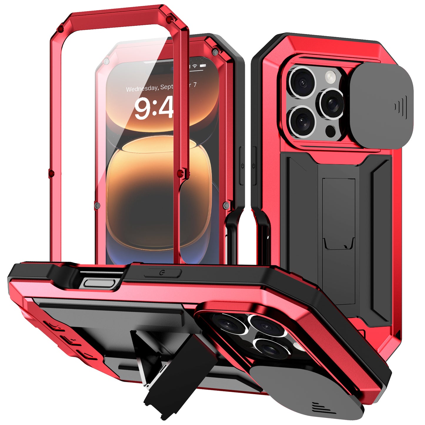 SHELLBOX Lens Protection Military iPhone 16 Pro Max Metal Case