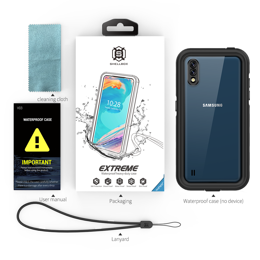 SHELLBOX Burst Slim Galaxy A01 Waterproof Case