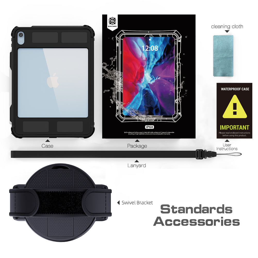 SHELLBOX Armor Clear iPad 10 Waterproof Case