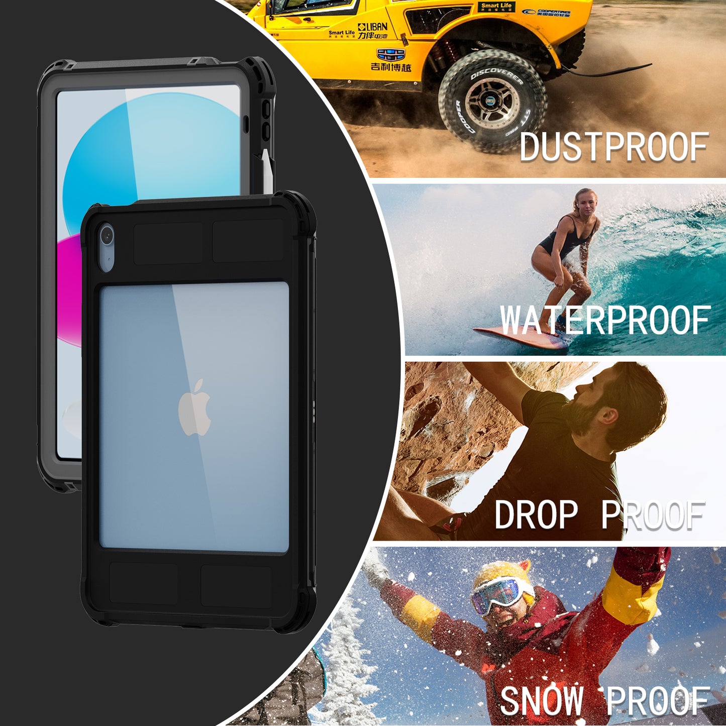 SHELLBOX Armor Clear iPad 10 Waterproof Case