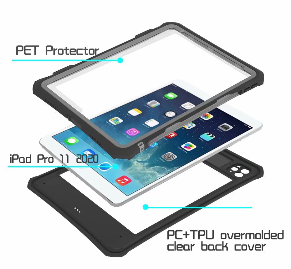 SHELLBOX Armor Clear iPad Pro 11 2021 Waterproof Case