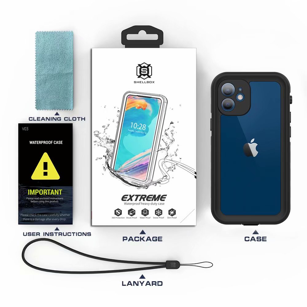 SHELLBOX Burst Slim iPhone 12 Waterproof Case