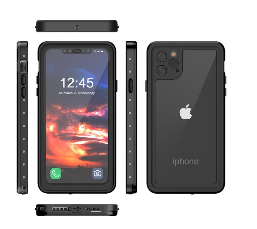 SHELLBOX Block Clear iPhone 11 Pro Max Waterproof Case