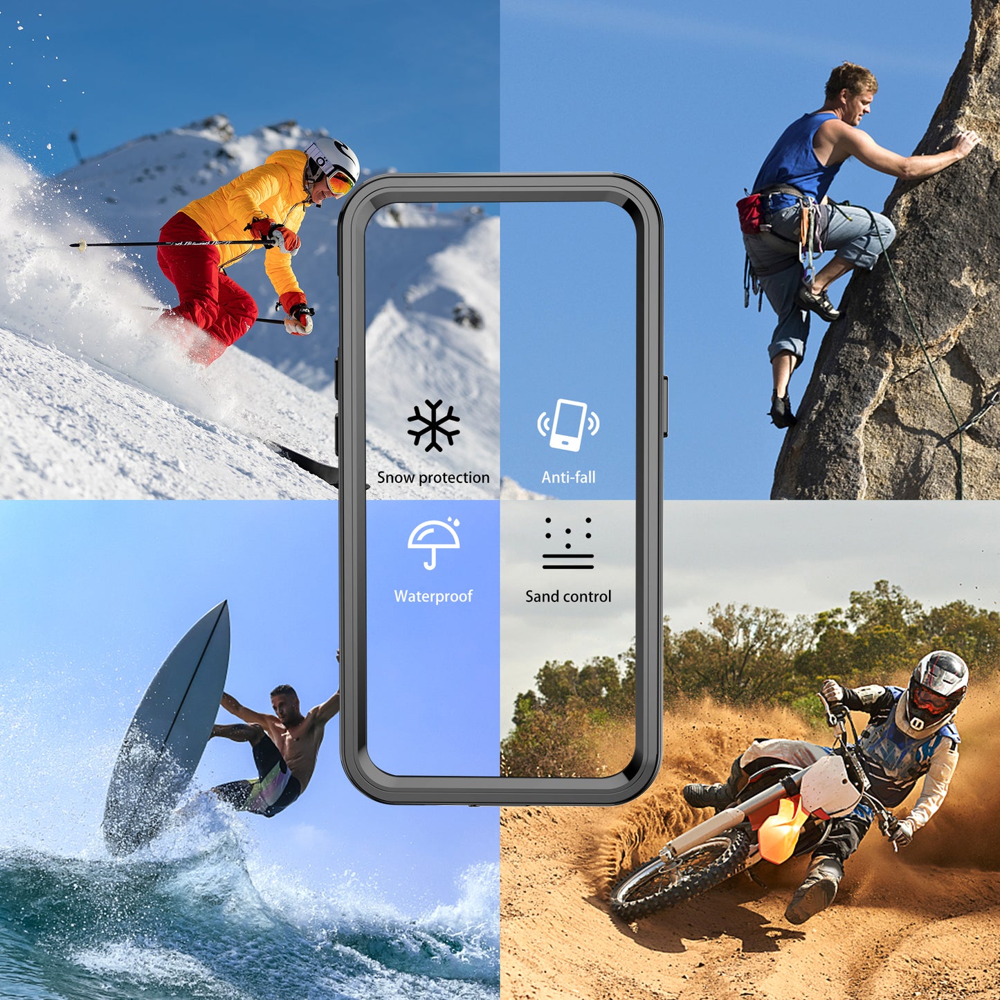 SHELLBOX Block Clear iPhone 14 Waterproof Case