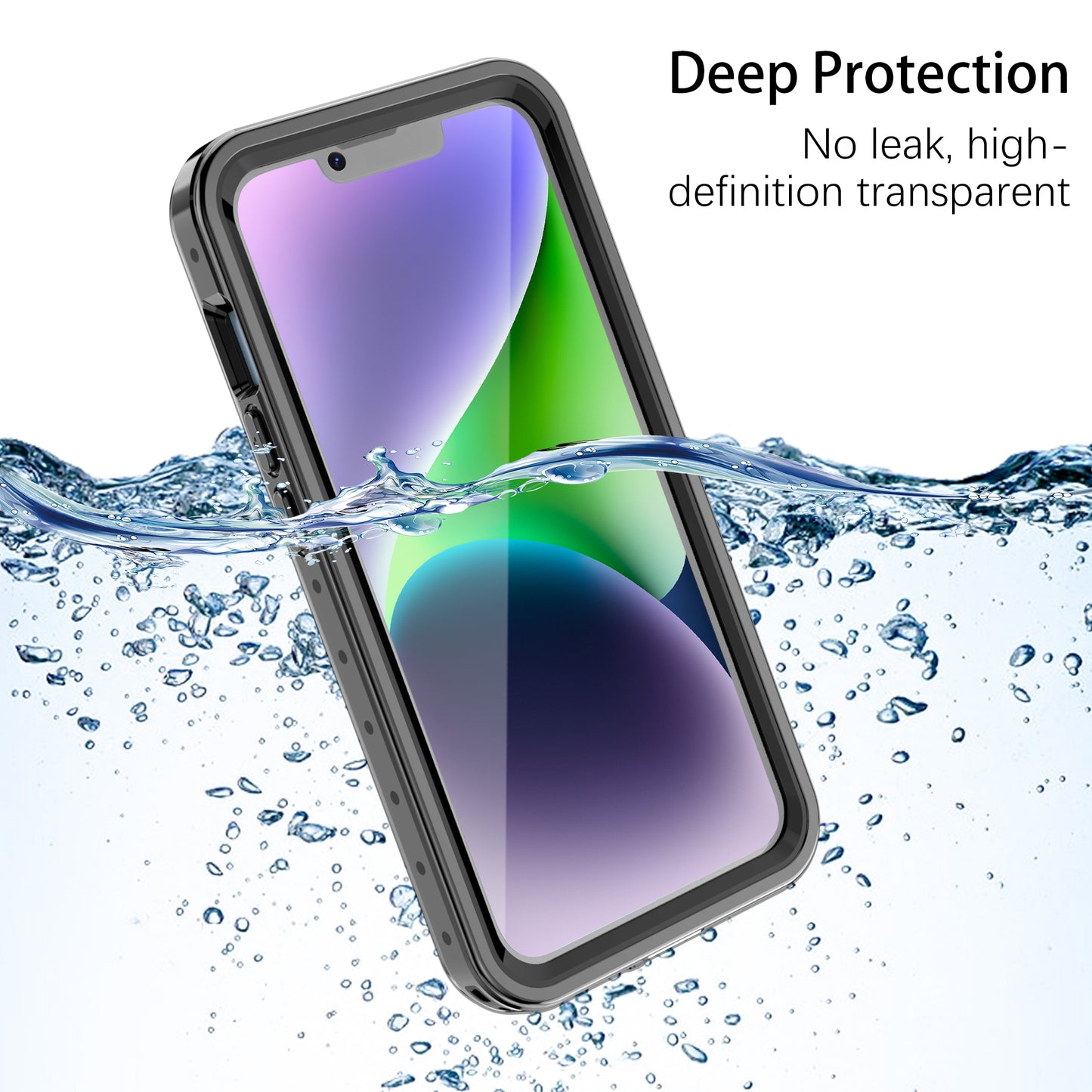 SHELLBOX Block Clear iPhone 14 Plus Waterproof Case