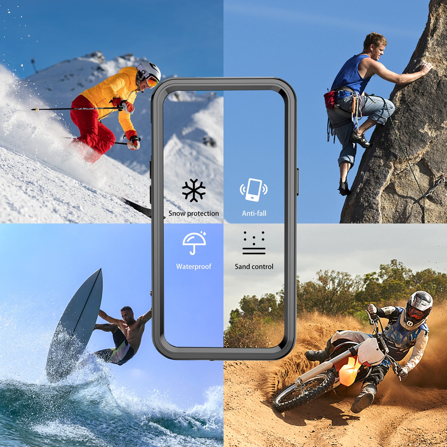 SHELLBOX Block Clear iPhone 14 Pro Waterproof Case