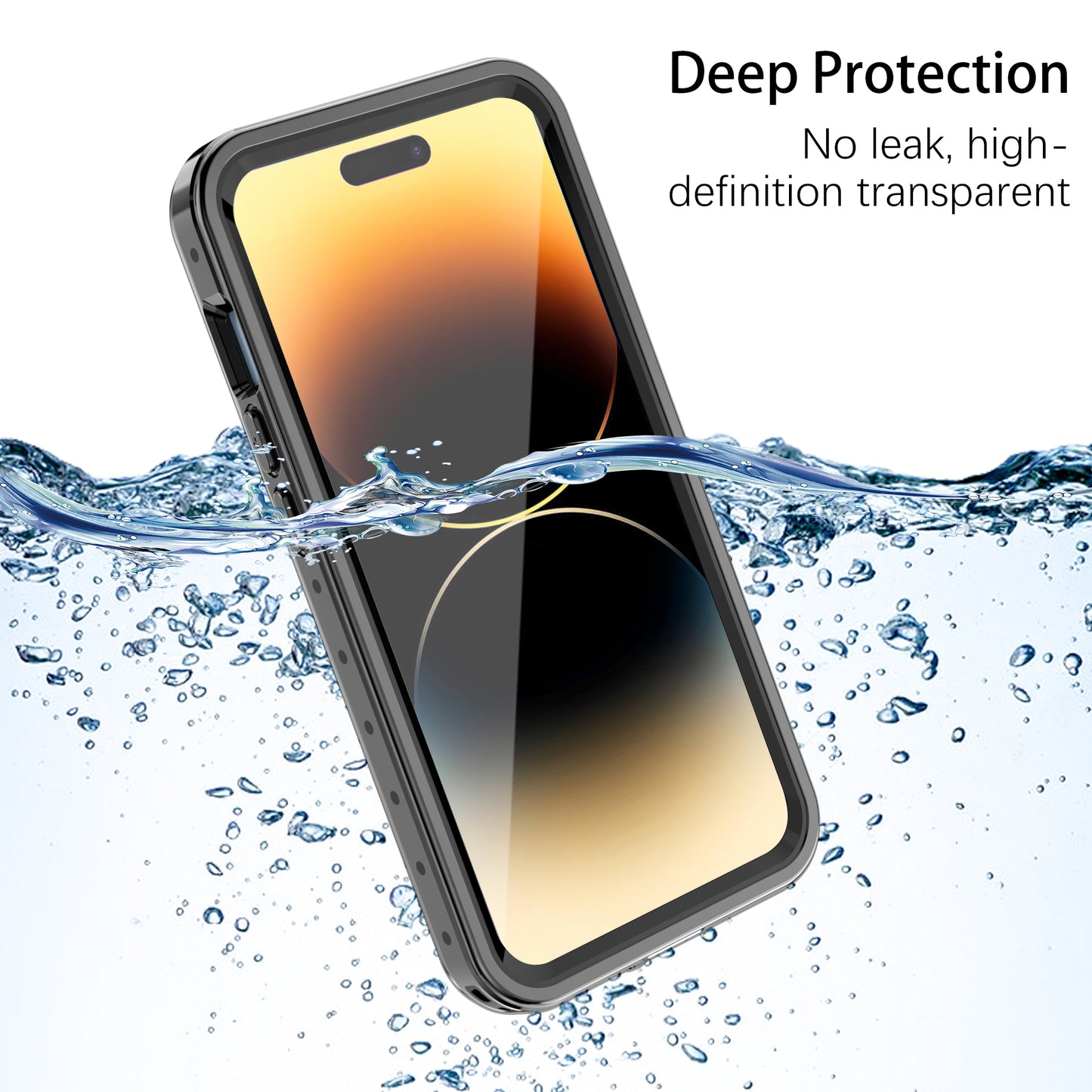 SHELLBOX Block Clear iPhone 14 Pro Max Waterproof Case