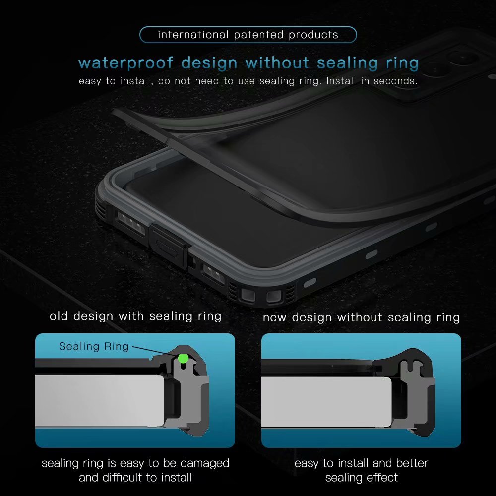 SHELLBOX Dot Clear Galaxy S21 Ultra Waterproof Case