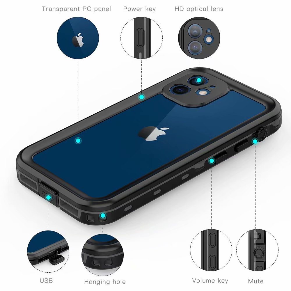 SHELLBOX Dot Clear iPhone 12 Mini Waterproof Case