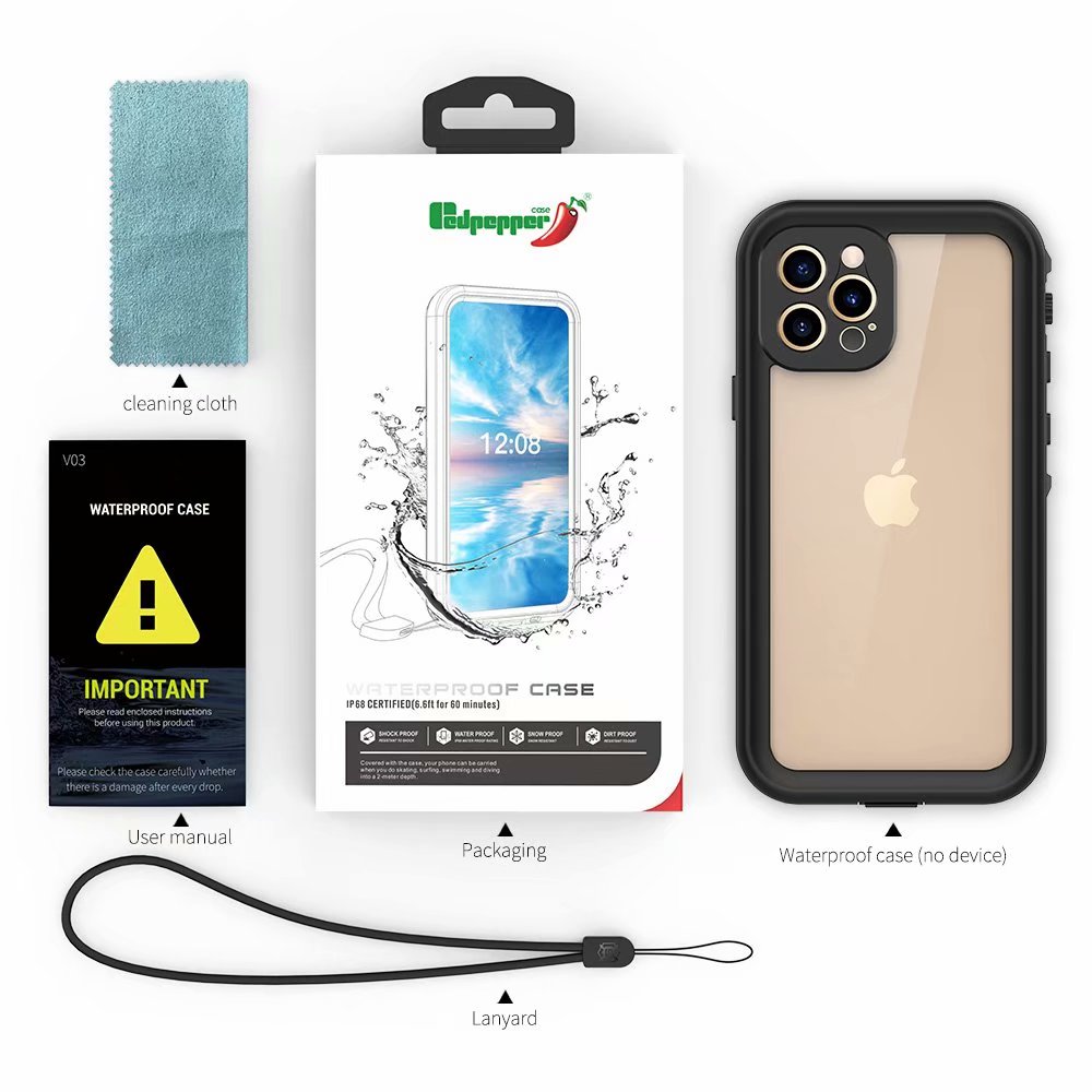 SHELLBOX Dot Clear iPhone 12 Pro Waterproof Case