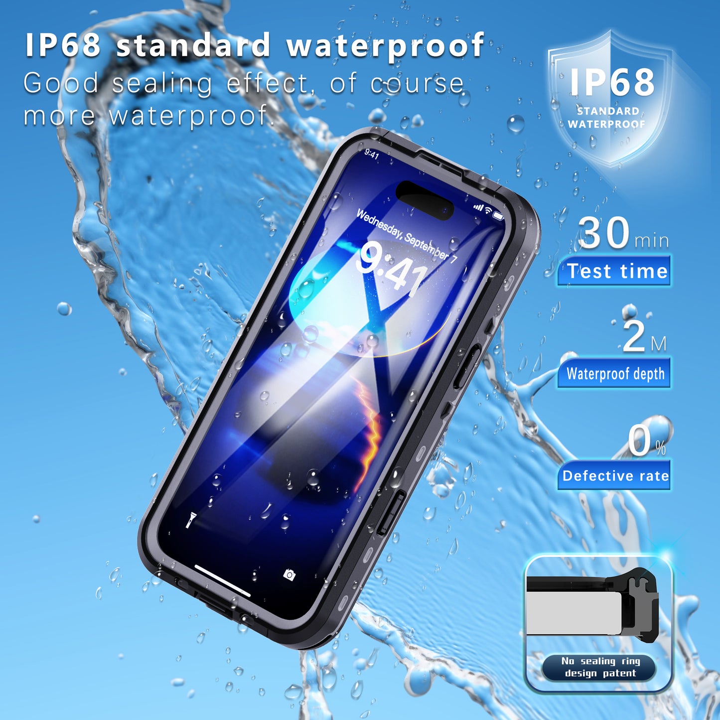 SHELLBOX Dot Clear iPhone 16 Pro Max Waterproof Case