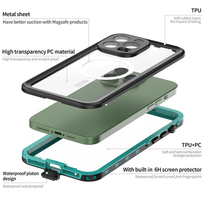 SHELLBOX Dot Clear iPhone 14 Pro Max Waterproof Case