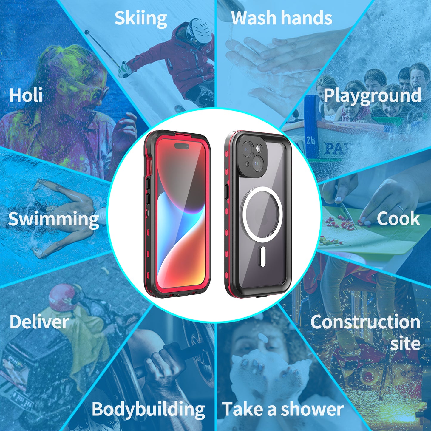 SHELLBOX Dot Clear iPhone 15 Pro Waterproof Case