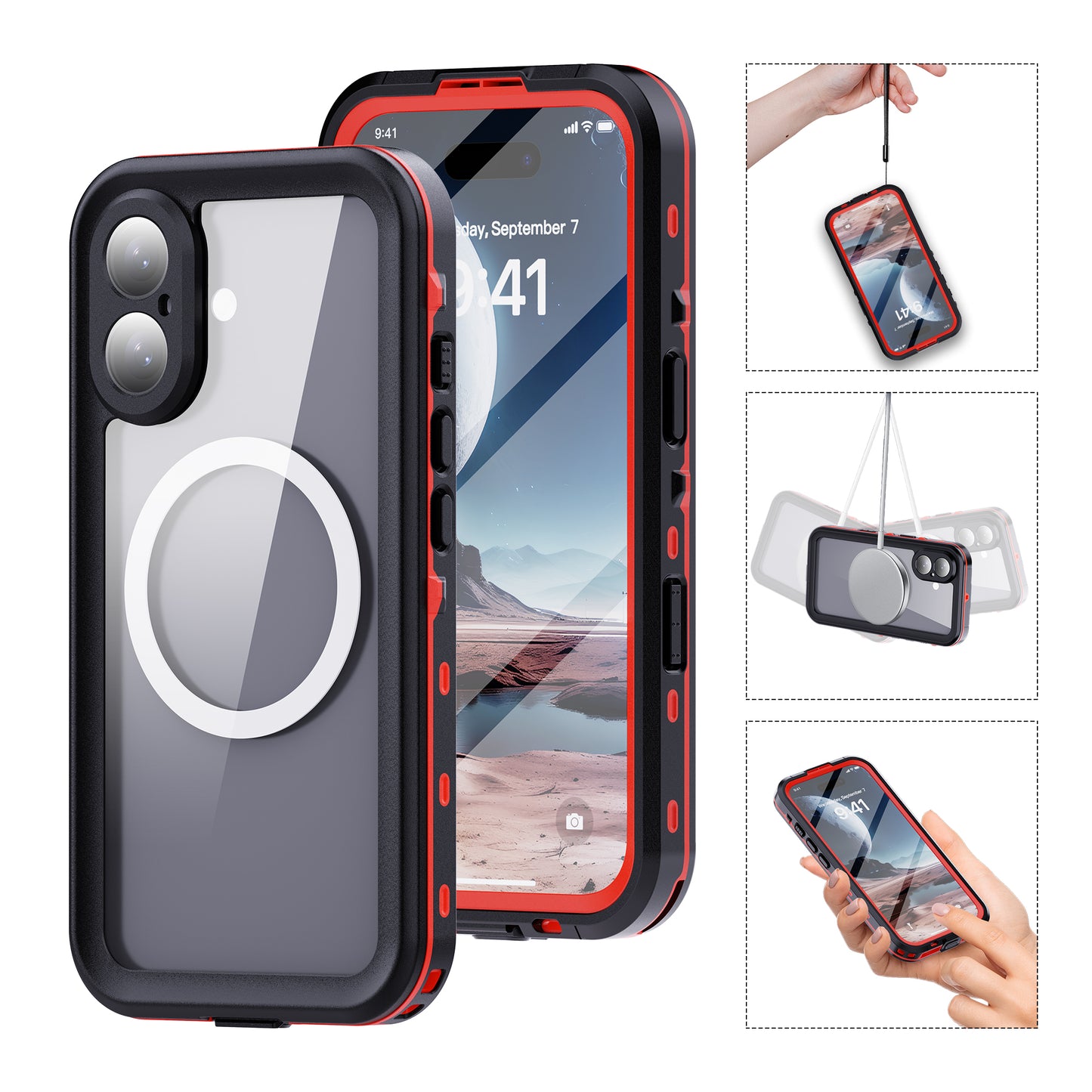 SHELLBOX Dot Clear iPhone 16 Waterproof Case