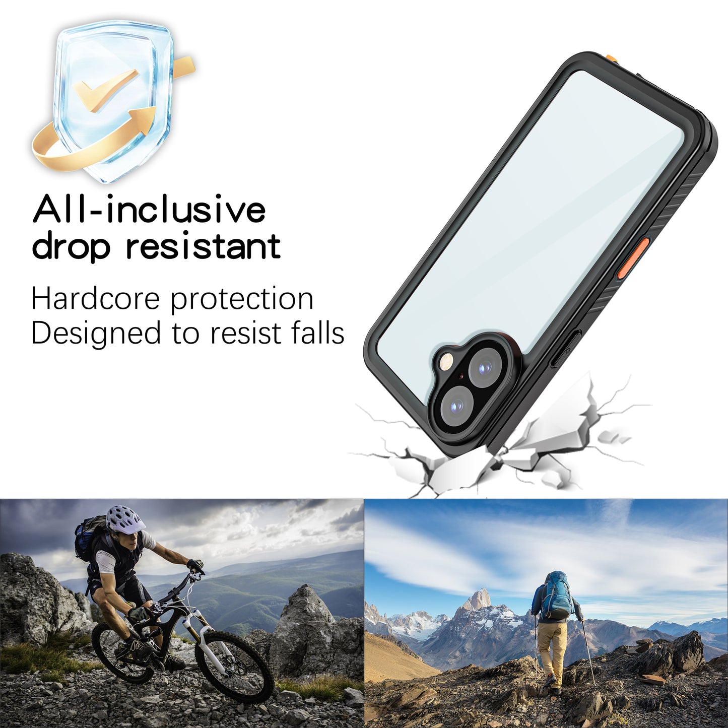 SHELLBOX Twill Swimming iPhone 16 Plus Waterproof Case