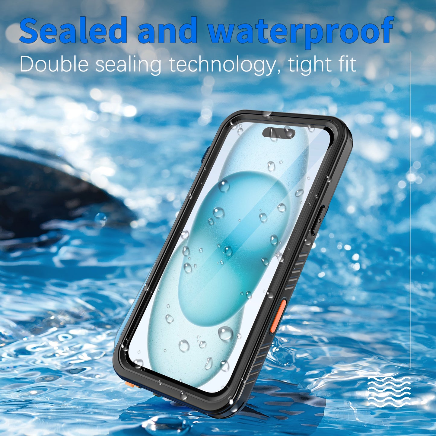 SHELLBOX Twill Swimming iPhone 16 Plus Waterproof Case